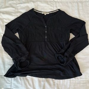 Rewind Women’s Black Long-sleeve Blouse